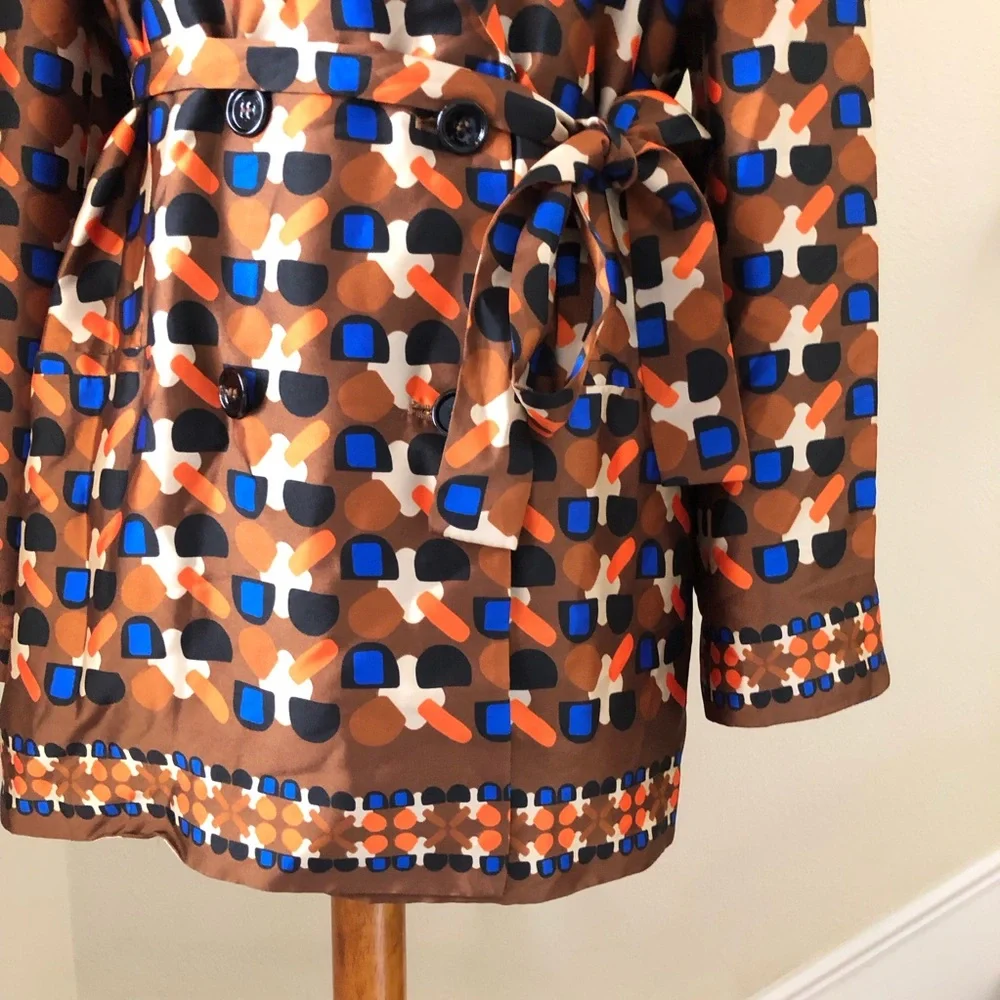 ZARA NWT Geometric Print Satin Blazer Women’s XL - Picture 8 of 15